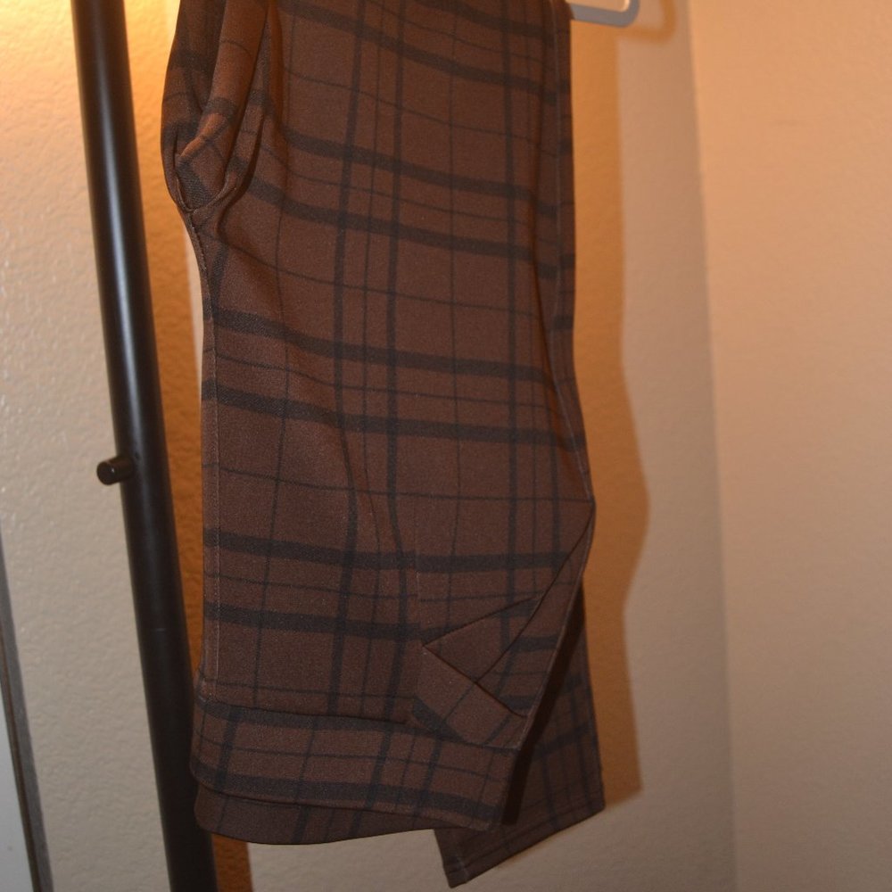 Indero - Brown and Black Plaid Dress Pants